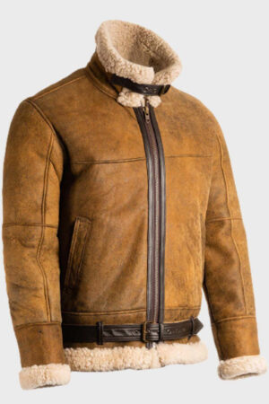 Brown Shearling Leather Jacket