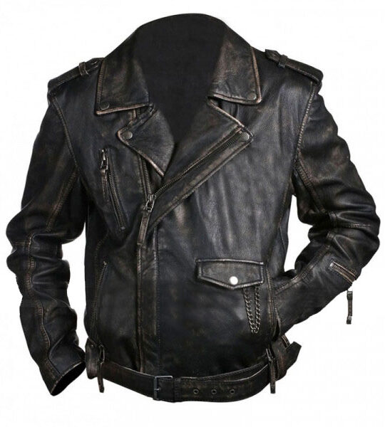 Black Leather Cafe Racer Biker Jacket | Leathers Jackets UK