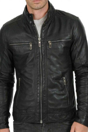Men's_Street_Classy_Shield_Motorcycle_Black_Leather_Jacket