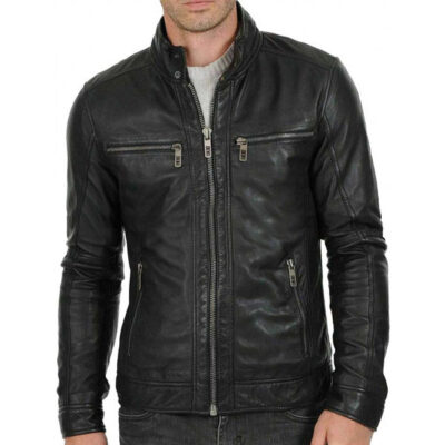 Men's_Street_Classy_Shield_Motorcycle_Black_Leather_Jacket
