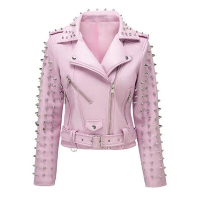 Women's Hot PWomen's_Hot_Pink_Motorcycle_Leather_Jacketink Motorcycle Leather Jacket