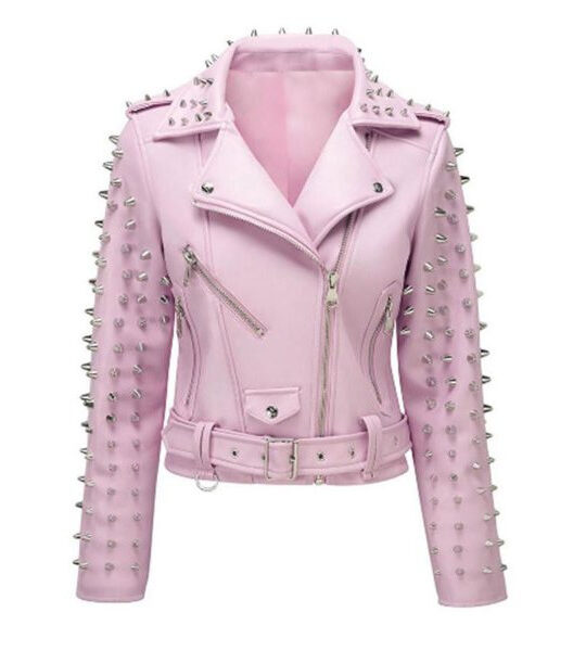 Women's Hot PWomen's_Hot_Pink_Motorcycle_Leather_Jacketink Motorcycle Leather Jacket
