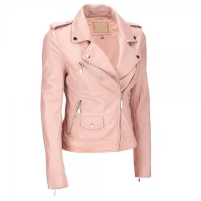 Womens Pink Leather Jacket
