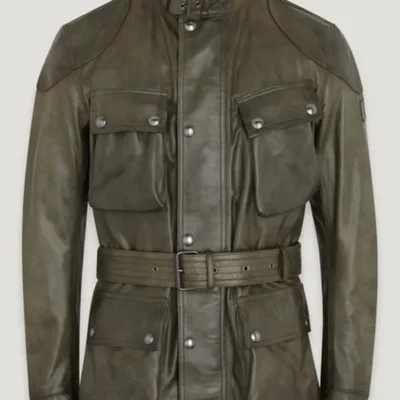 Men’s Olive Green Leather Jacket