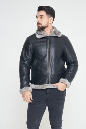 B3 Flight Aviator Fur Leather Jacket