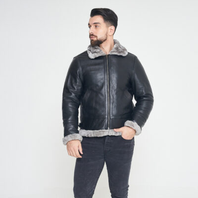 B3 Flight Aviator Fur Leather Jacket