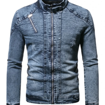 Men’s Slim Fit Blue Denim Jacket