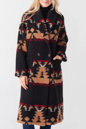 Yellowstone-Printed-Beth-Dutton-Black-Coat