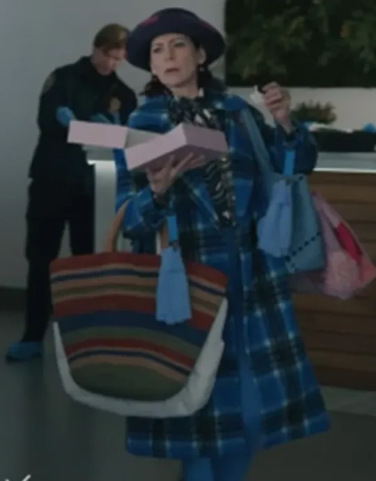 Elsbeth Carrie Preston Blue Plaid Coat