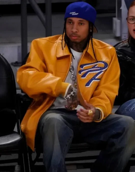 American Rapper Tyga Yellow Leather Jacket