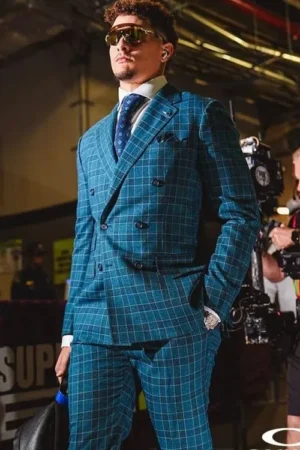 Patrick Mahomes Super Bowl LIX Check Suit