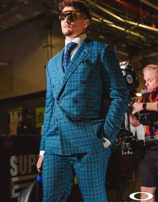 Patrick Mahomes Super Bowl LIX Check Suit