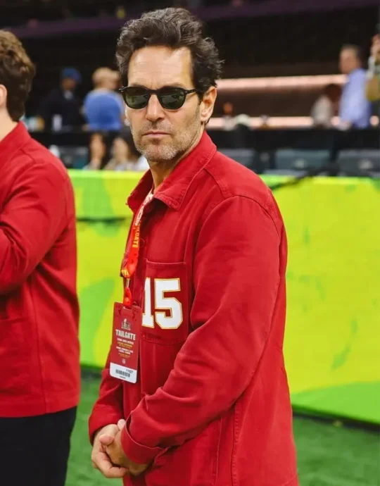 Super Bowl LIX Paul Rudd Red Jacket