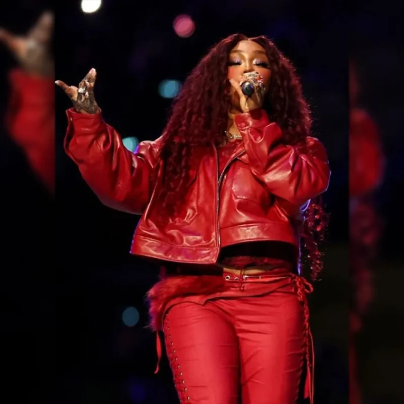 Super Bowl LIX Halftime Show SZA Leather Jacket