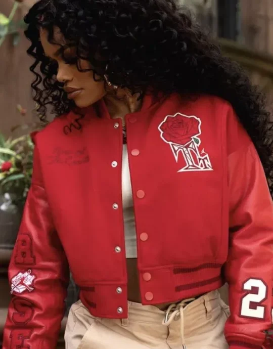 Teyana Red Varsity Jacket