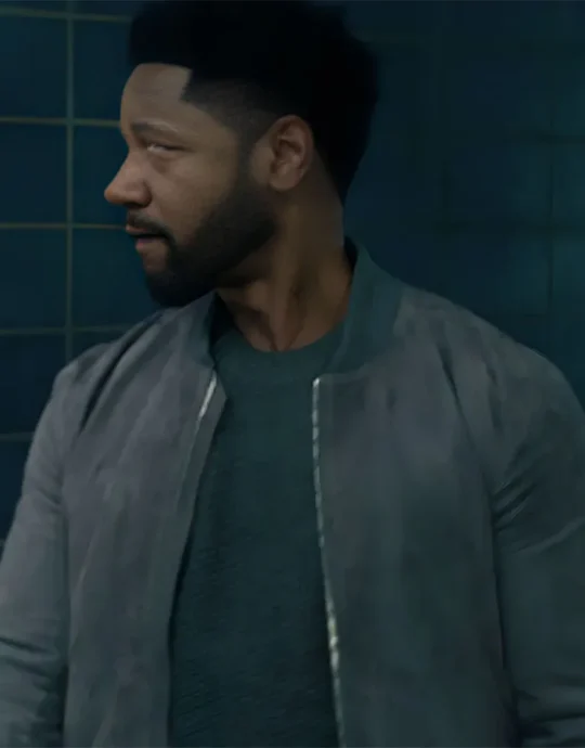 The Equalizer S05 Tory Kittles Suede Zip Bomber Jacket