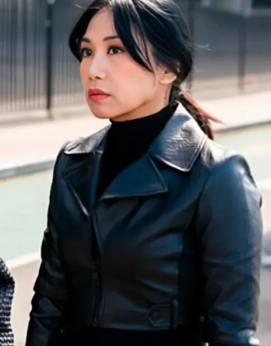 The Equalizer S5 Liza Lapira Cropped Leather Jacket