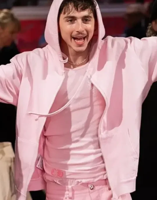 Timothee Chalamet Berlin Film Festival Pink Hoodie