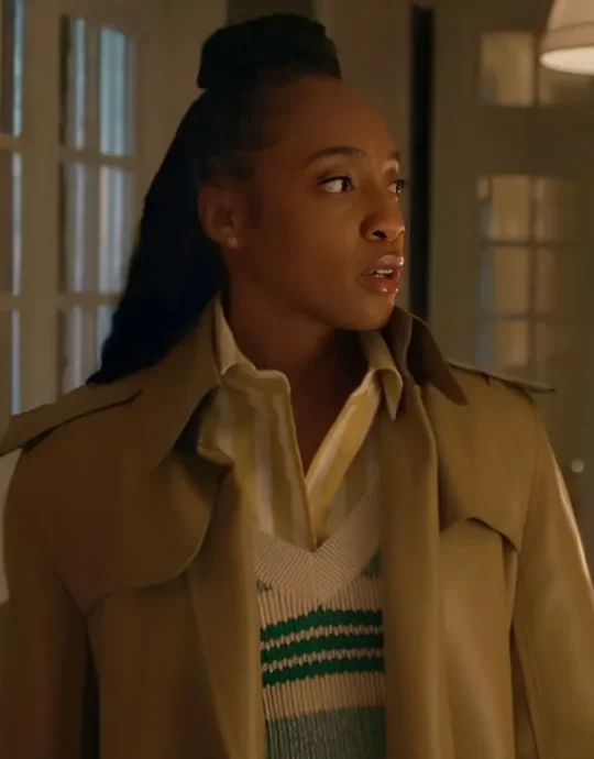Will Trent S03 Iantha Richardson Leather Trench Coat