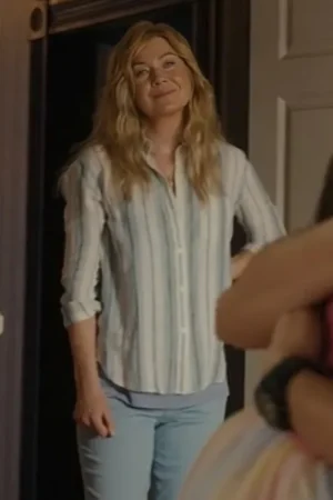 Good American Family Ellen Pompeo Striped Shirt