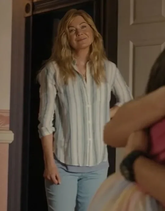 Good American Family Ellen Pompeo Striped Shirt