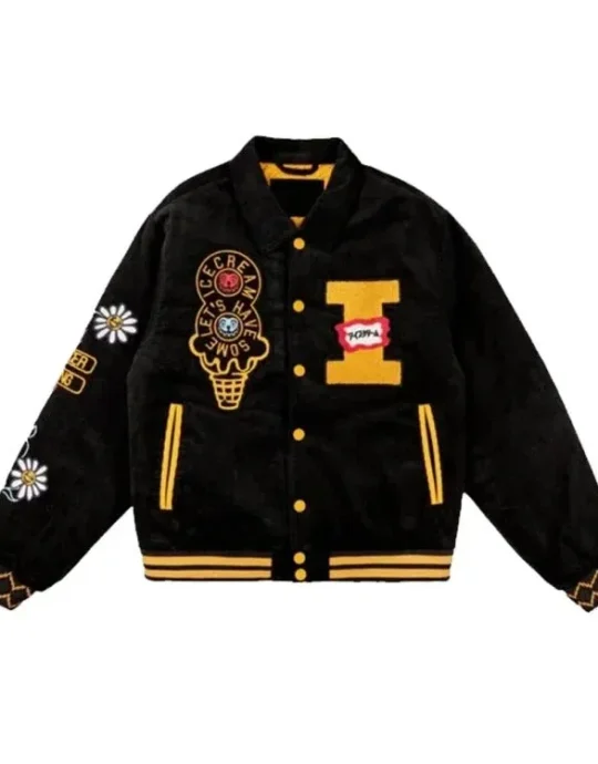 Ice Cream Team Black Varsity Jacket