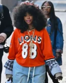 Jimmy Kimmel Live Singer SZA Red Sweatshirt