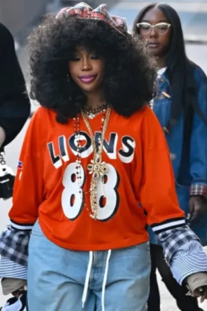 Jimmy Kimmel Live Singer SZA Red Sweatshirt