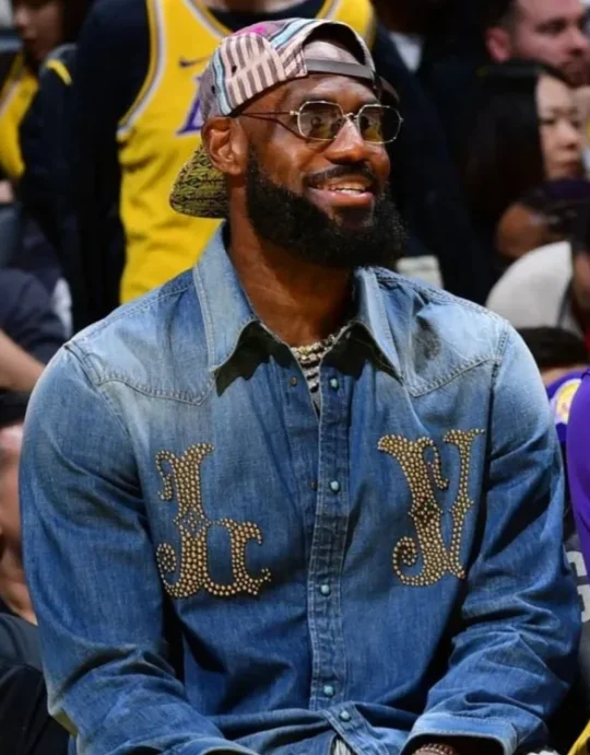 LeBron James Lakers Game Denim Shirt