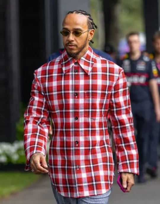 Lewis Hamilton 2025 Formula 1 Australian Grand Prix Checkered Shirt