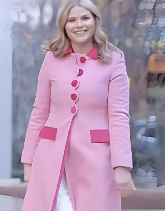 The Today Show 2025 Jenna Bush Hager Pink Scallop Coat
