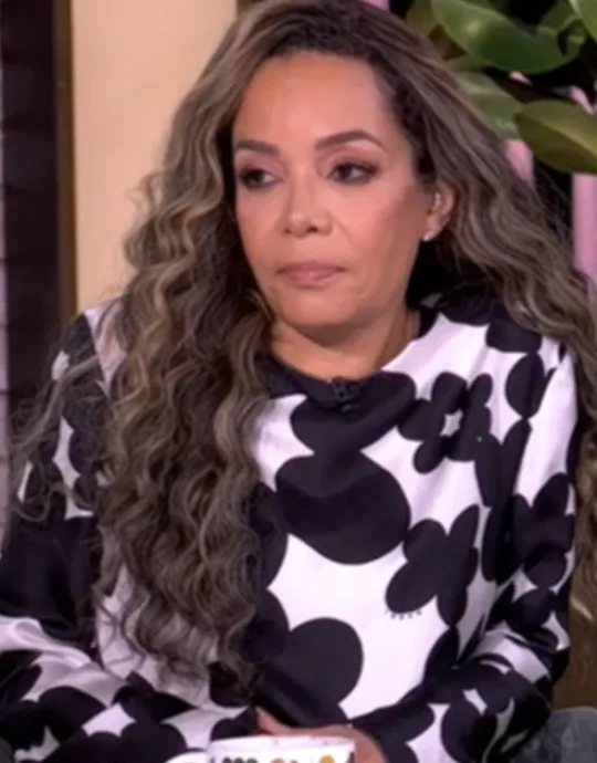 The View 2025 Sunny Hostin Black & White Silk Twill Floral Dress