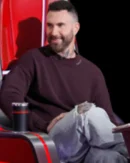 The Voice S27 Adam Levine Burgundy Crewneck Sweater