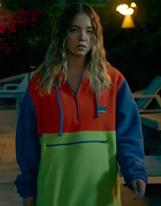 The White Lotus S03 Sydney Sweeney Color-Block Hoodie