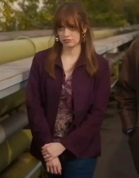 Toxic Town Aimee Lou Wood Purple Jacket