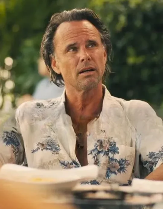 White Lotus Hibiscus Print Shirt