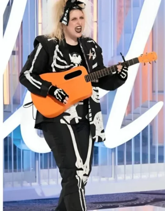 American Idol S23 Presley Cash Black Skeleton Suit