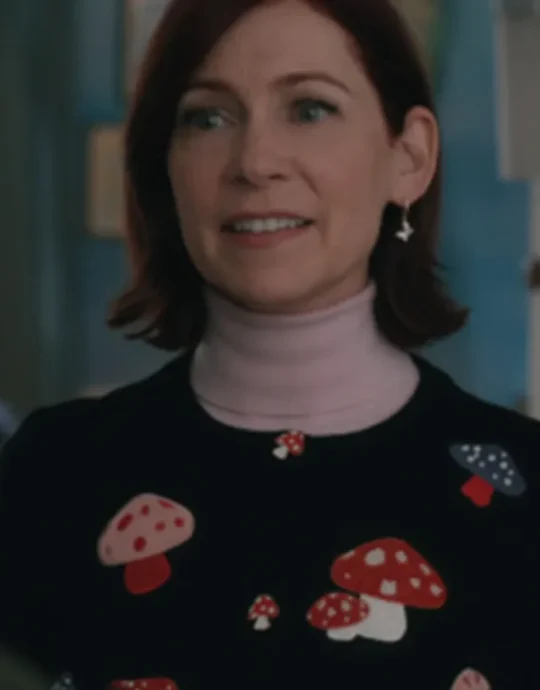 Elsbeth S02 Carrie Preston Mushroom Cardigan