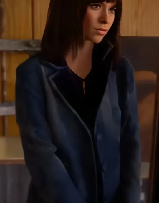 Ghost Whisperer 2025 Jennifer Love Hewitt Blue Tapestry Coat