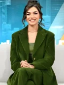 Good Morning America 2025 Paulina Chávez Green Corduroy Blazer