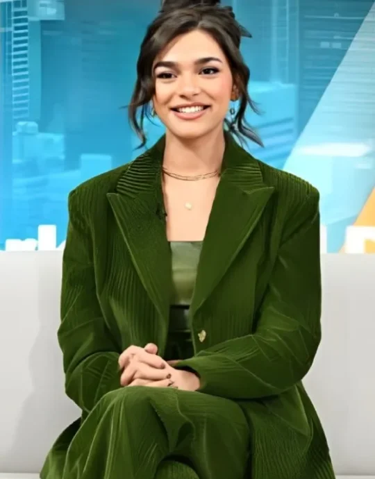 Good Morning America 2025 Paulina Chávez Green Corduroy Blazer
