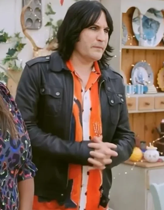 Great British Bake Off Noel Fielding Black Leather Jacket