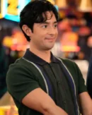 Happy’s Place S01 Pablo Castelblanco Green Striped Polo Top