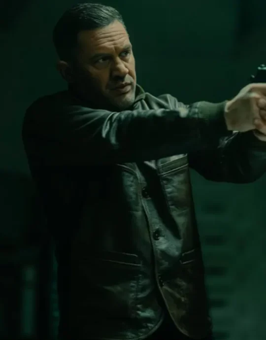 MobLand 2025 Tom Hardy Leather Jacket