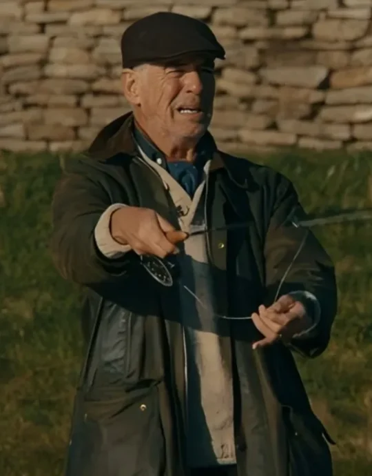 Mobland 2025 Pierce Brosnan Leather Jacket
