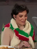 The Kardashians S06 Kris Jenner Red & Green Striped Cardigan