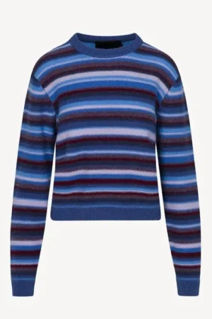 The Life List 2025 Sofia Carson Blue Striped Sweater