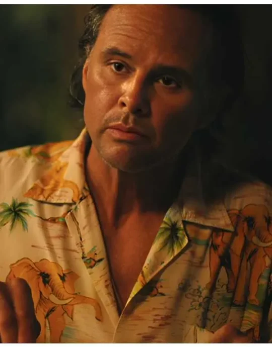 The White Lotus S03 Walton Goggins Elephants Print Shirt