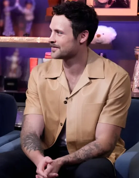 Watch What Happens Live 2025 Dylan Efron Leather Shirt