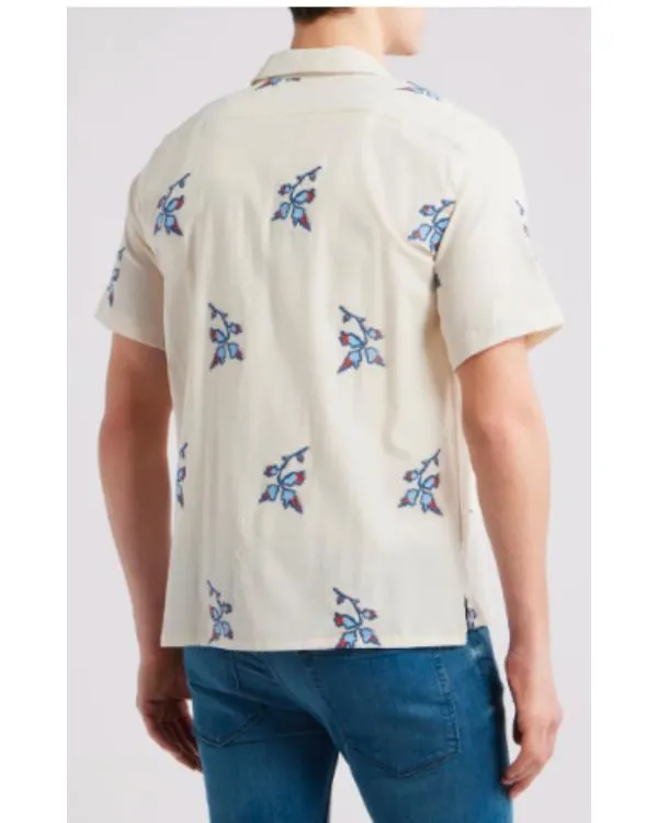 Access Hollywood 2025 Scott Evans Blue Floral Camp Shirt 2025